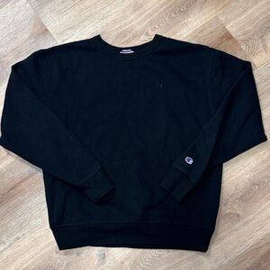 Champion Authentic Men's Classic Black Crewneck Sweatshirt Size Large